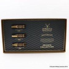 LONGMORN 1966   DALLAS DHU 1969   ST MAGDALENE GORDON   MACPHAIL PRIVATE COLLECTION TASTING SET 3 X 1CL
