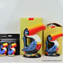 GUINNESS LARGE TOUCAN   SMALL TOUCAN WATER JUGS   SMALL SALT AND PEPPER SHAKER TOUCANS