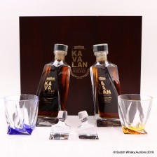 KAVALAN PEDRO XIMENEZ SHERRY CASK   MANZANILLA SHERRY CASK DECANTERS   2 GLASSES 2 X 50CL