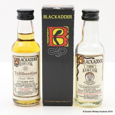 Tullibardine 1988 17 Year Old Blackadder Mini & Tullibardine 1966 Blackadder Mini 2 x 5cl