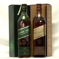 JOHNNIE WALKER GOLD   GREEN LABELS